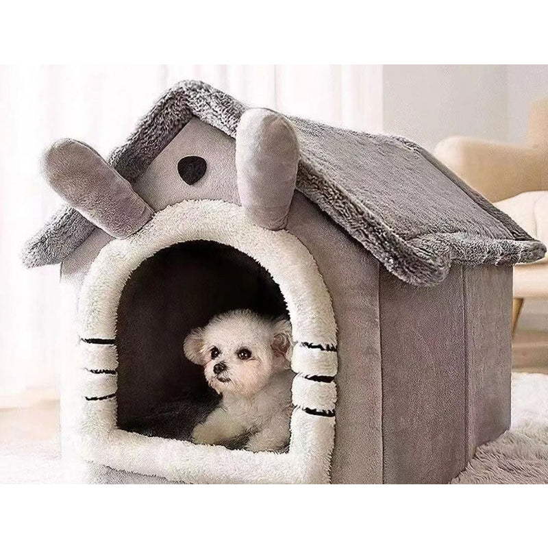 Cuccia a casetta sfoderabile e lavabile per cani di piccola taglia