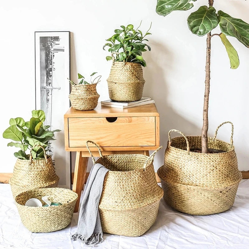 Cesto Sospeso in Rattan Zerolife - Per Piante, Biancheria o Picnic
