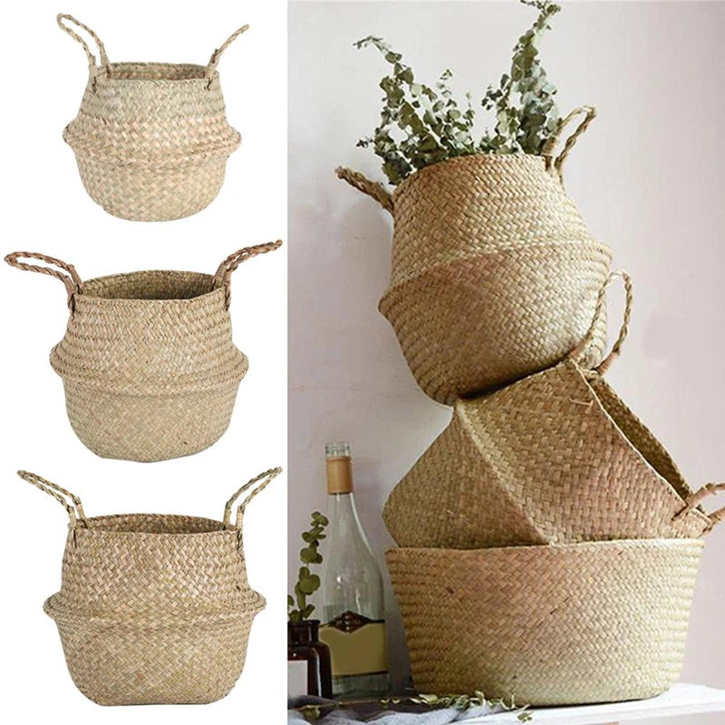 Cesto Sospeso in Rattan Zerolife - Per Piante, Biancheria o Picnic