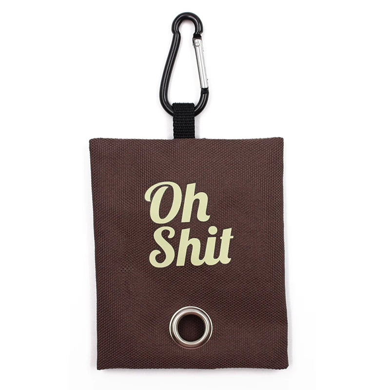 Portable Dog Poop Bag Dispenser with Canvas Garbage Bags - Outdoor Waste Bag Holder for Easy Puppy and Cat Cleanup