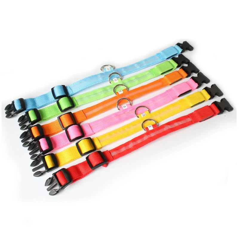 LED Dog Collar Light - Anti-Lost, Luminous USB Rechargeable Collar for Dogs and Puppies at Night