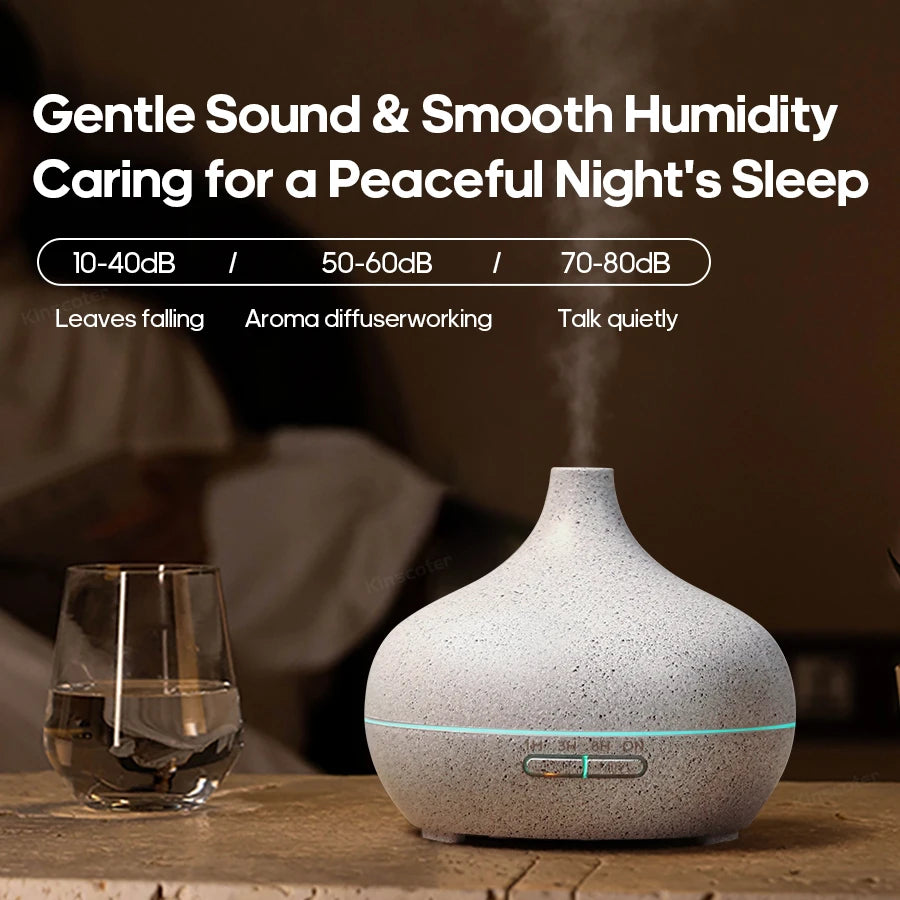Diffusore di Aromi USB con Design in Legno - Umidificatore a Nebbia Fredda per Oli Essenziali