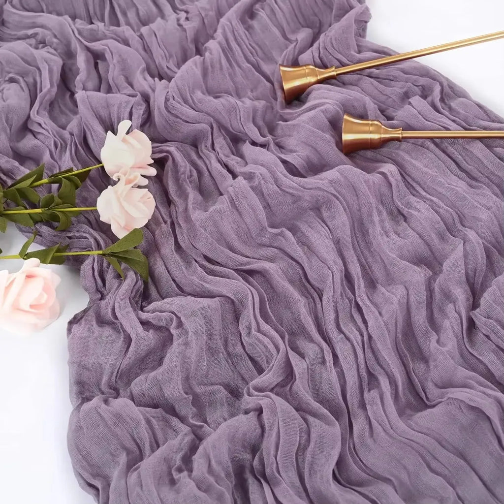 Runner da Tavola in Tessuto Boho Rosa 90x300cm - Per Matrimoni e Decorazioni