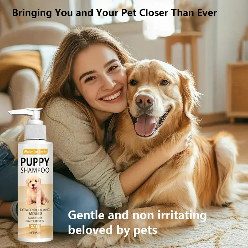 Soothing Oatmeal Puppy Shampoo - Hypoallergenic for Sensitive Skin with Aloe & Shea Butter to Moisturize Dryness