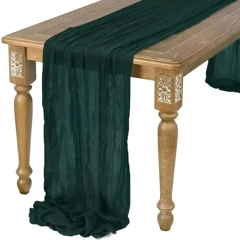 Runner da Tavola in Tessuto Boho Rosa 90x300cm - Per Matrimoni e Decorazioni