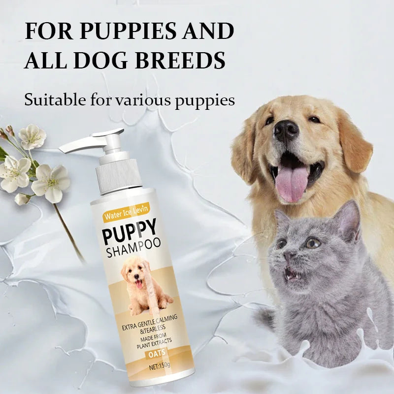 Soothing Oatmeal Puppy Shampoo - Hypoallergenic for Sensitive Skin with Aloe & Shea Butter to Moisturize Dryness