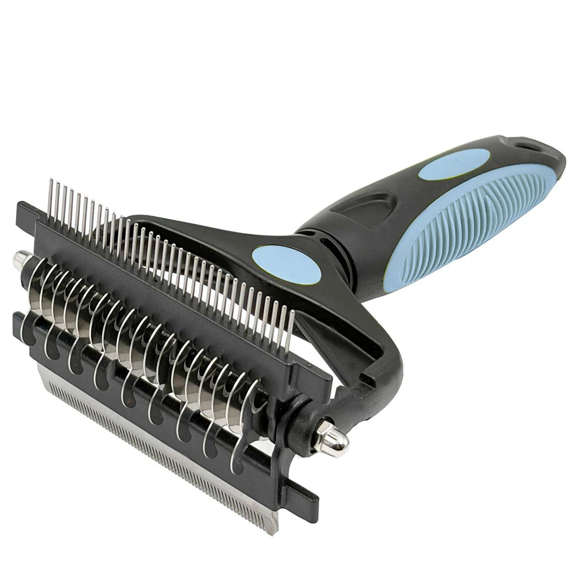 3 in 1 Dog Grooming Brush - Deshedding Tool with Stainless Steel Teeth & Double-Sided Comb for Effective Fur Removal