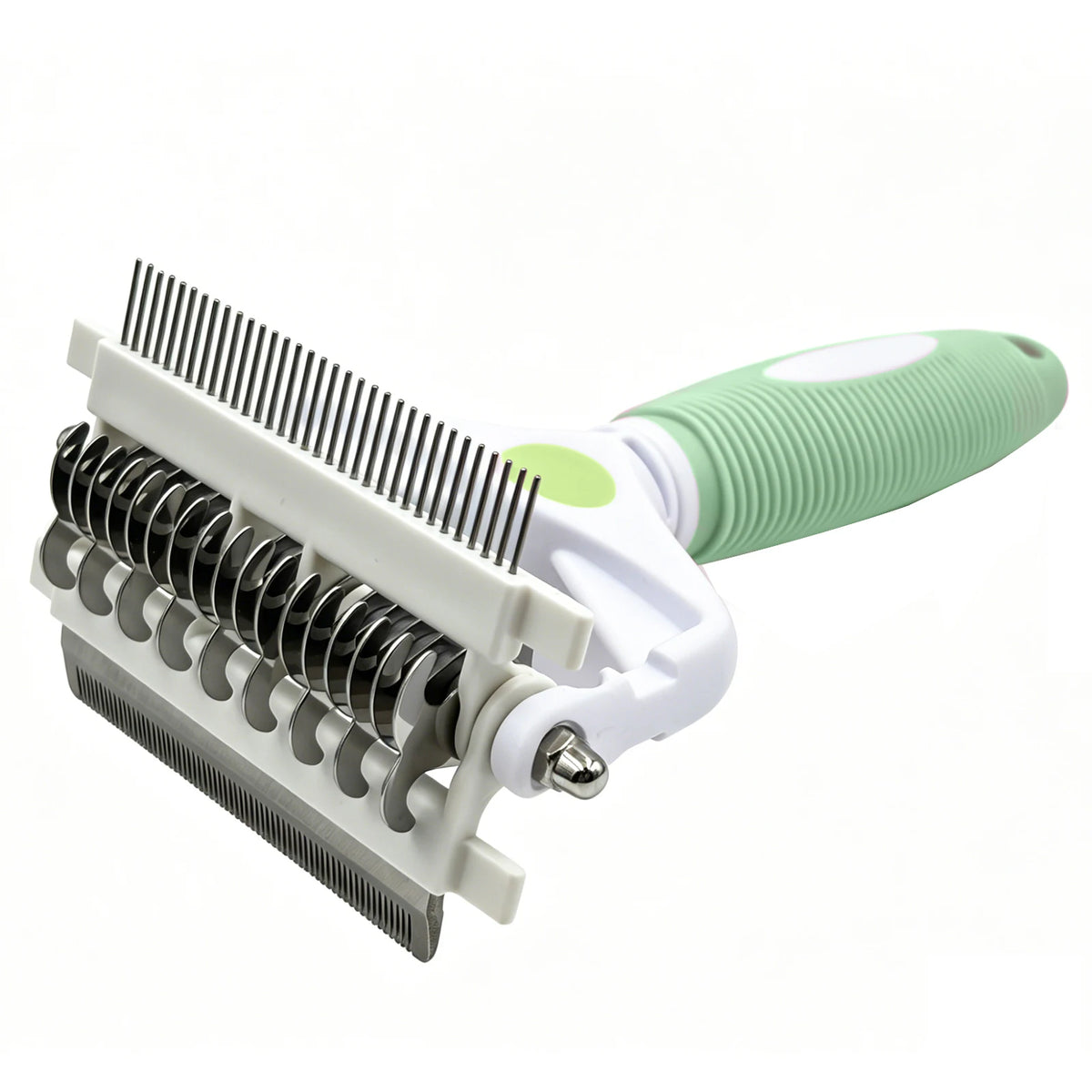 3 in 1 Dog Grooming Brush - Deshedding Tool with Stainless Steel Teeth & Double-Sided Comb for Effective Fur Removal