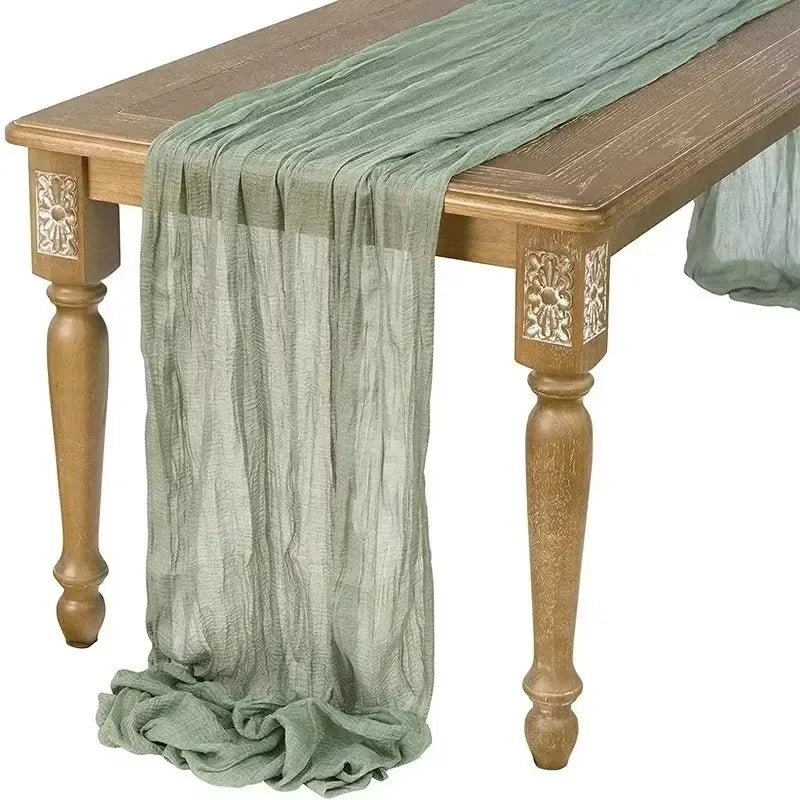 Runner da Tavola in Tessuto Boho Rosa 90x300cm - Per Matrimoni e Decorazioni