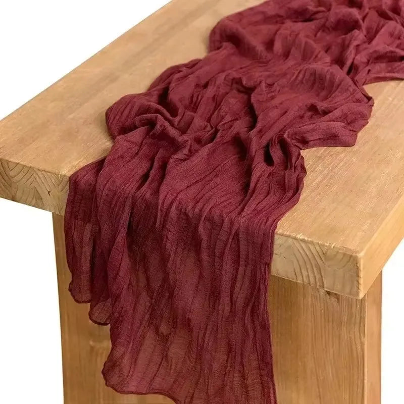 Runner da Tavola in Tessuto Boho Rosa 90x300cm - Per Matrimoni e Decorazioni