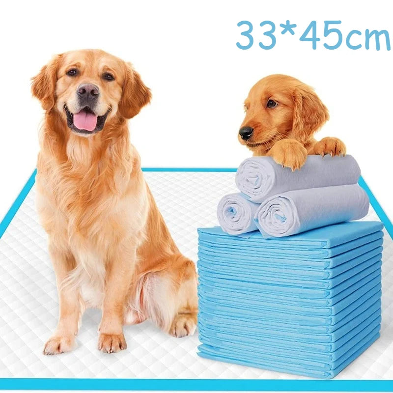 100pc Super Absorbent Pet Diapers for Dogs and Cats, 33x45cm Disposable Quick-Dry Urine Nappy Pads
