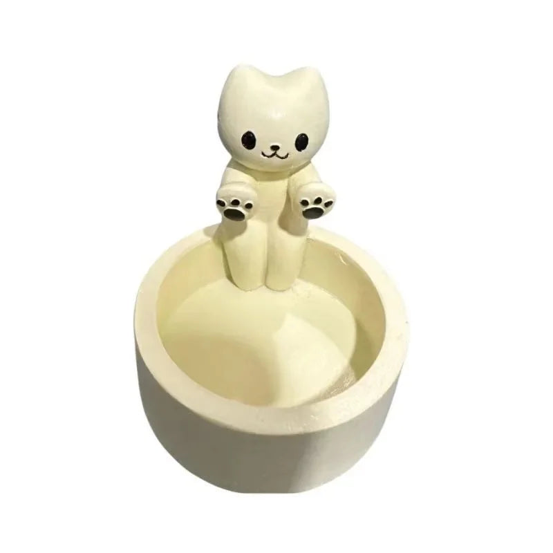 Portacandela a Forma di Gatto 2-in-1 - Per Aromaterapia e Decorazione Casa