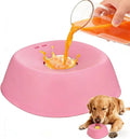 Dog Cat Licking Bowl for Liquid Treats - Non-slip Slow Feeder for Bone Broth & Yogurt