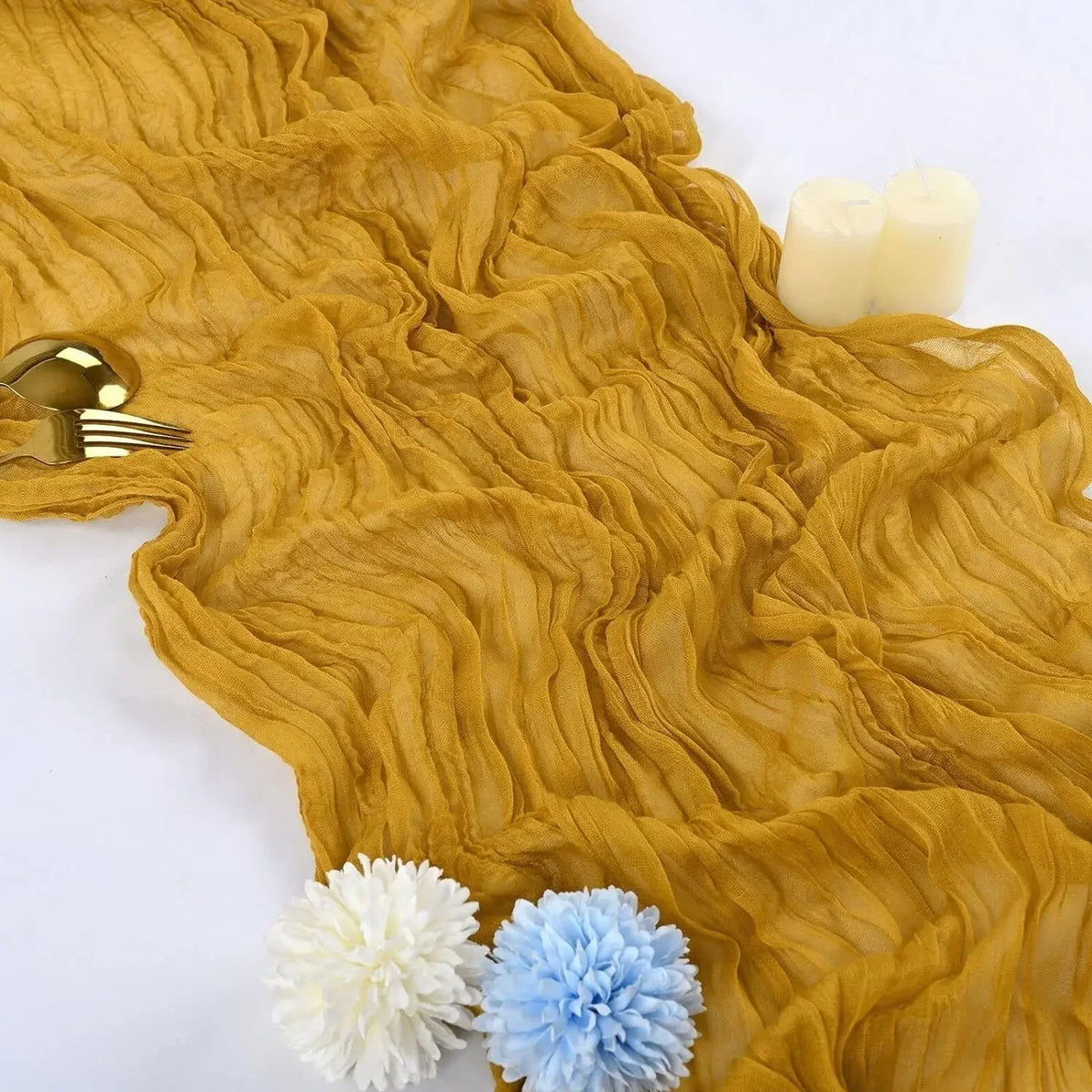 Runner da Tavola in Tessuto Boho Rosa 90x300cm - Per Matrimoni e Decorazioni